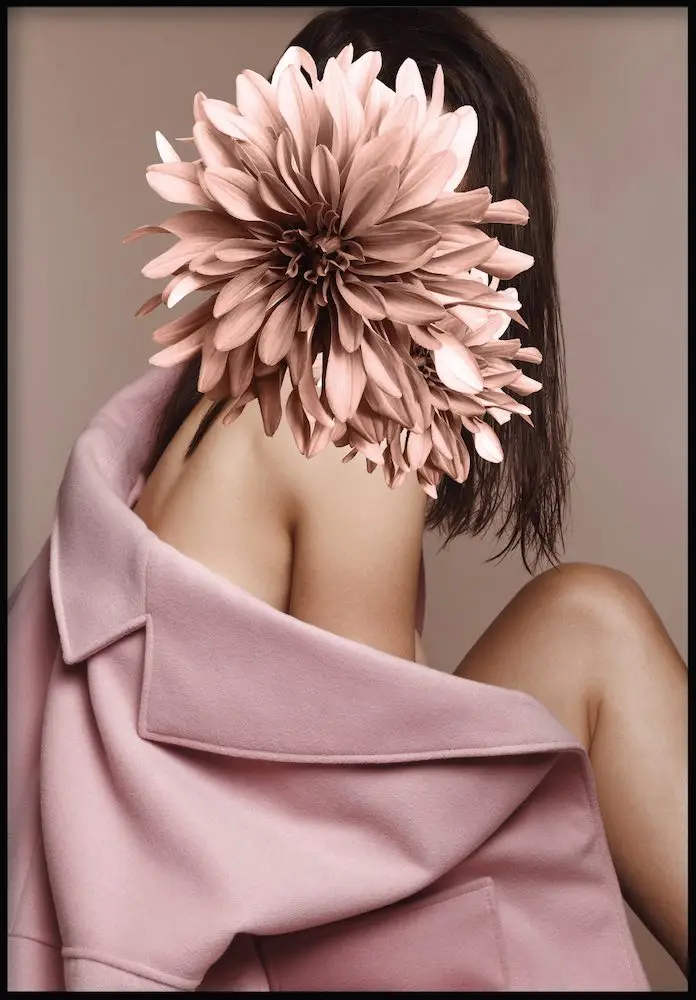 Poster Blumen Frau