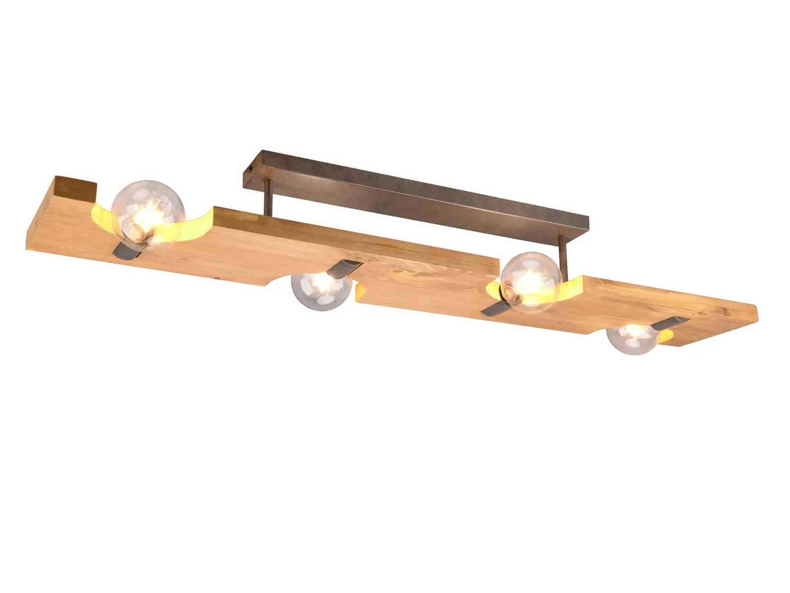 Deckenleuchte Holzlampe Breite 115 cm