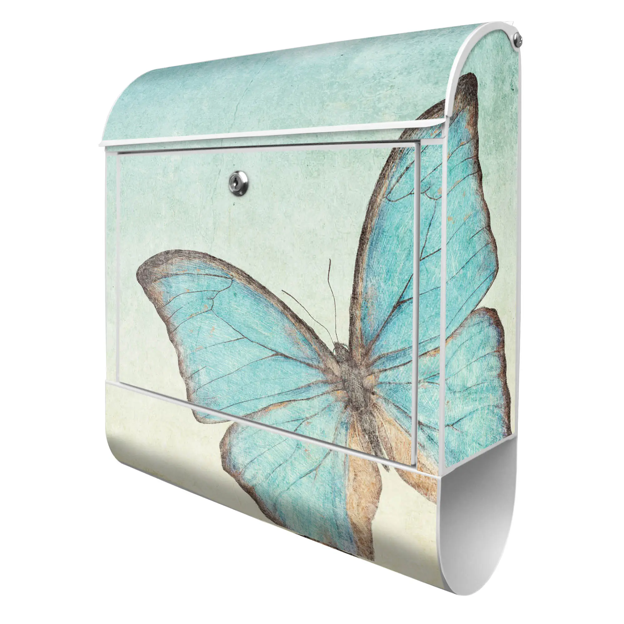 Schmetterlinge Briefkasten Stahl Blaue