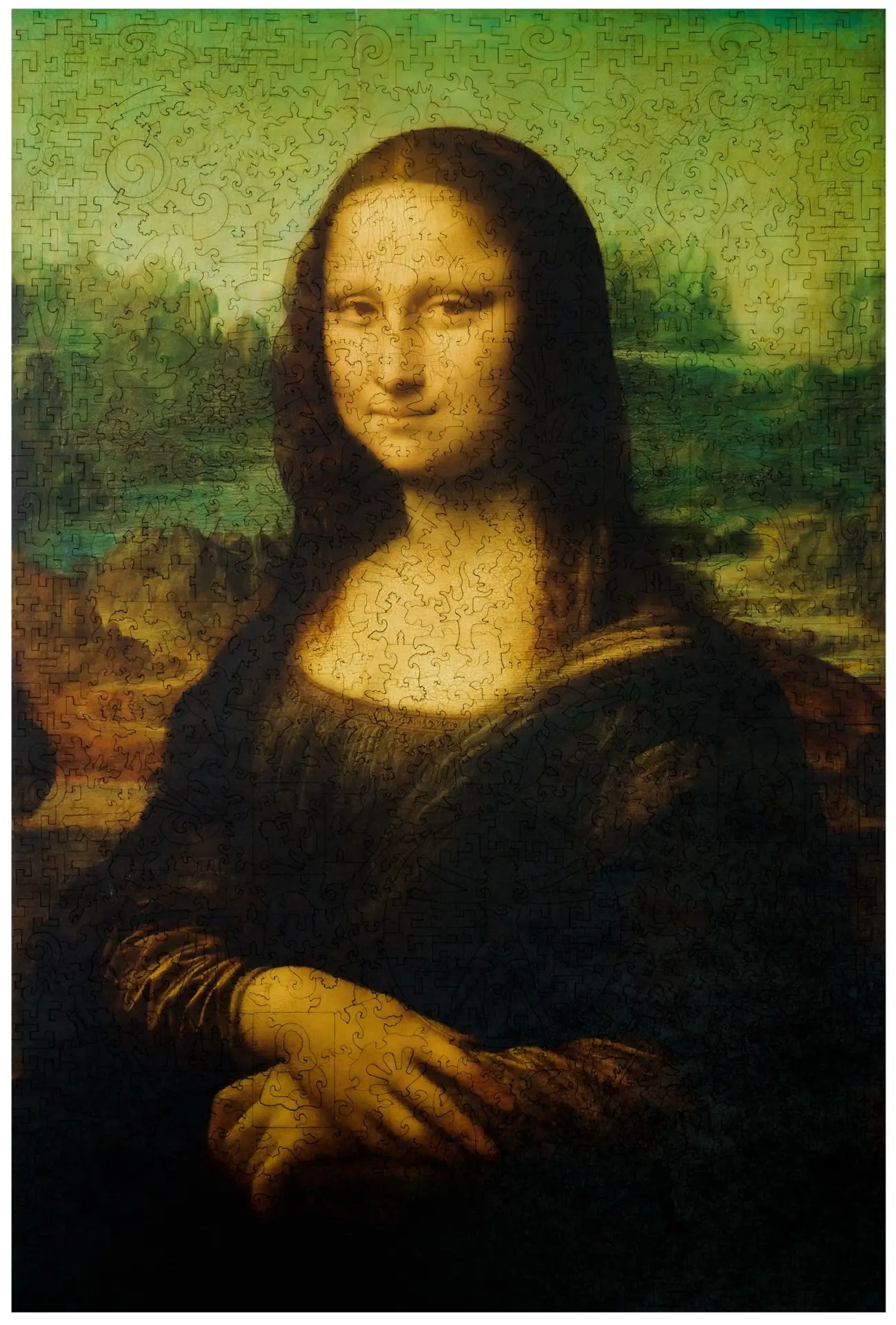 Wanddeko  Holzpuzzle  Mona Lisa
