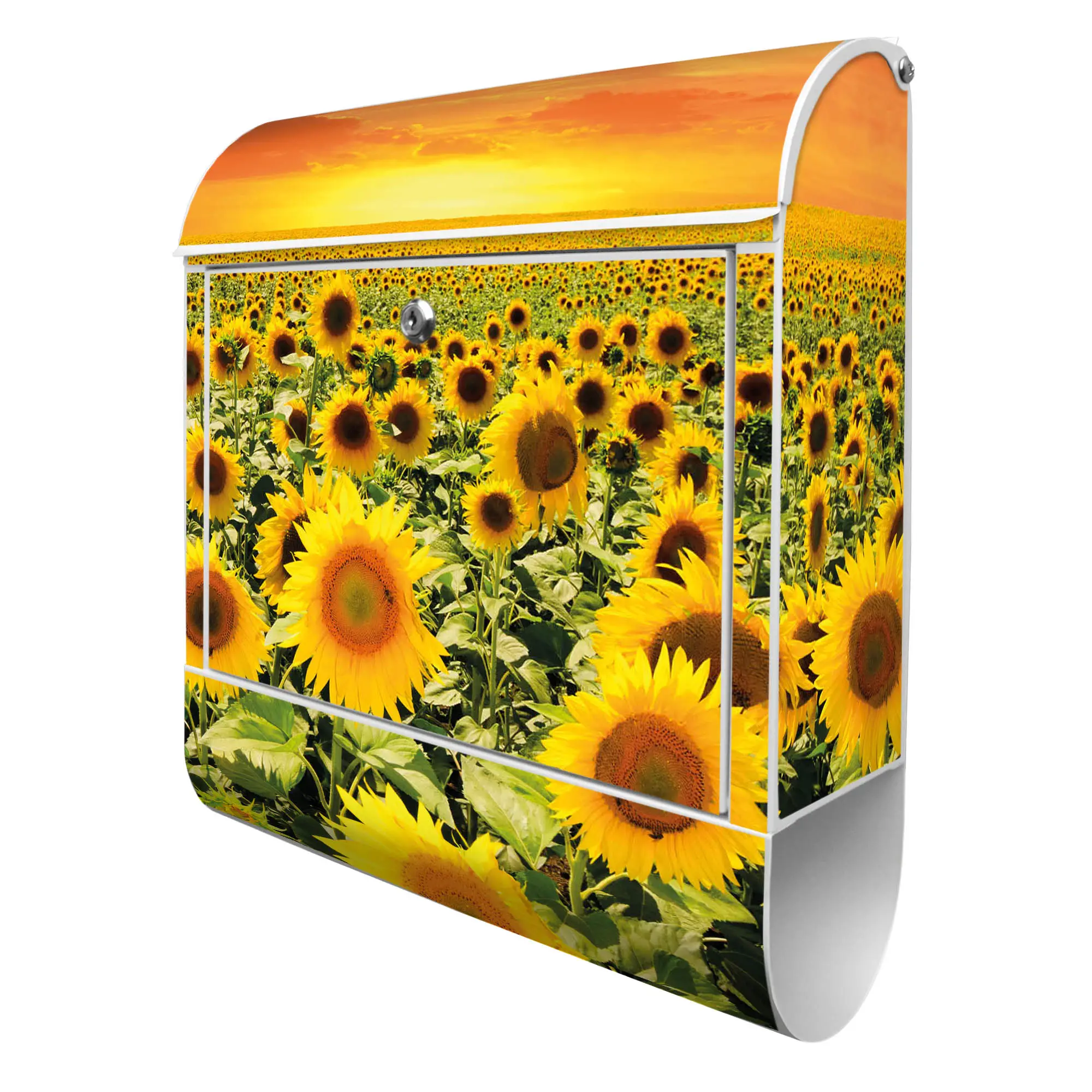 Briefkasten Stahl Sonnenblumenmeer