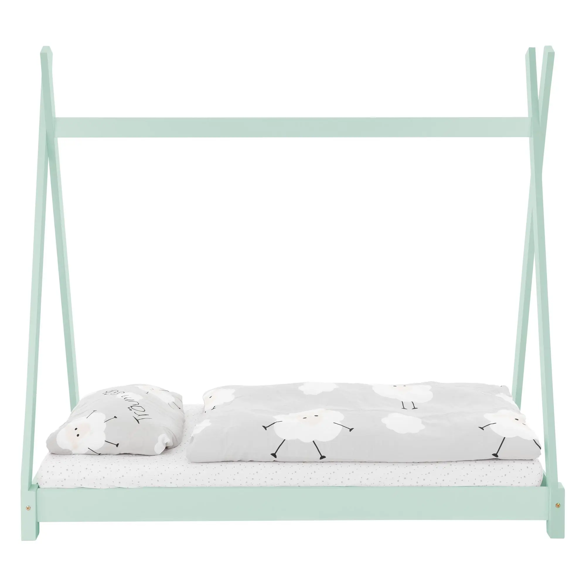 Kinderbett mit Lattenrost 70x140cm Mint