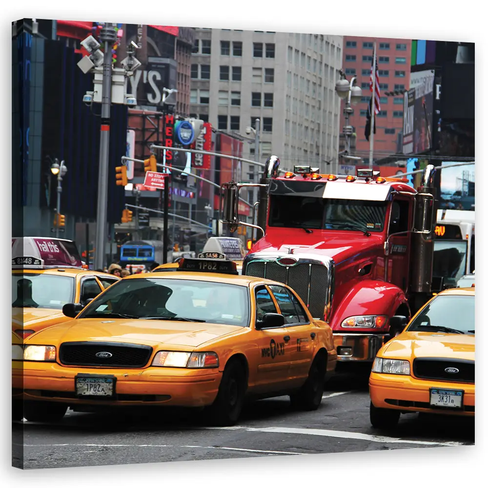 Bild auf leinwand New Taxi York Gelb