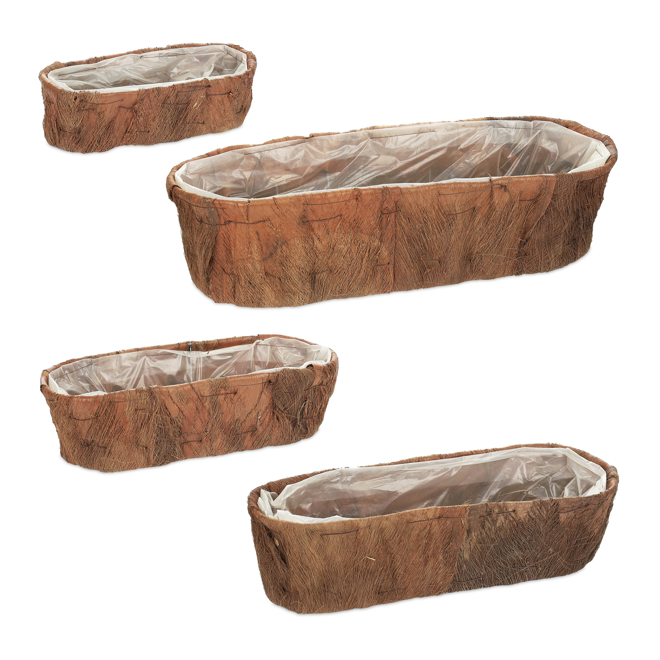 Relaxdays plantenbak staand - set van 2 - metaal - 2
