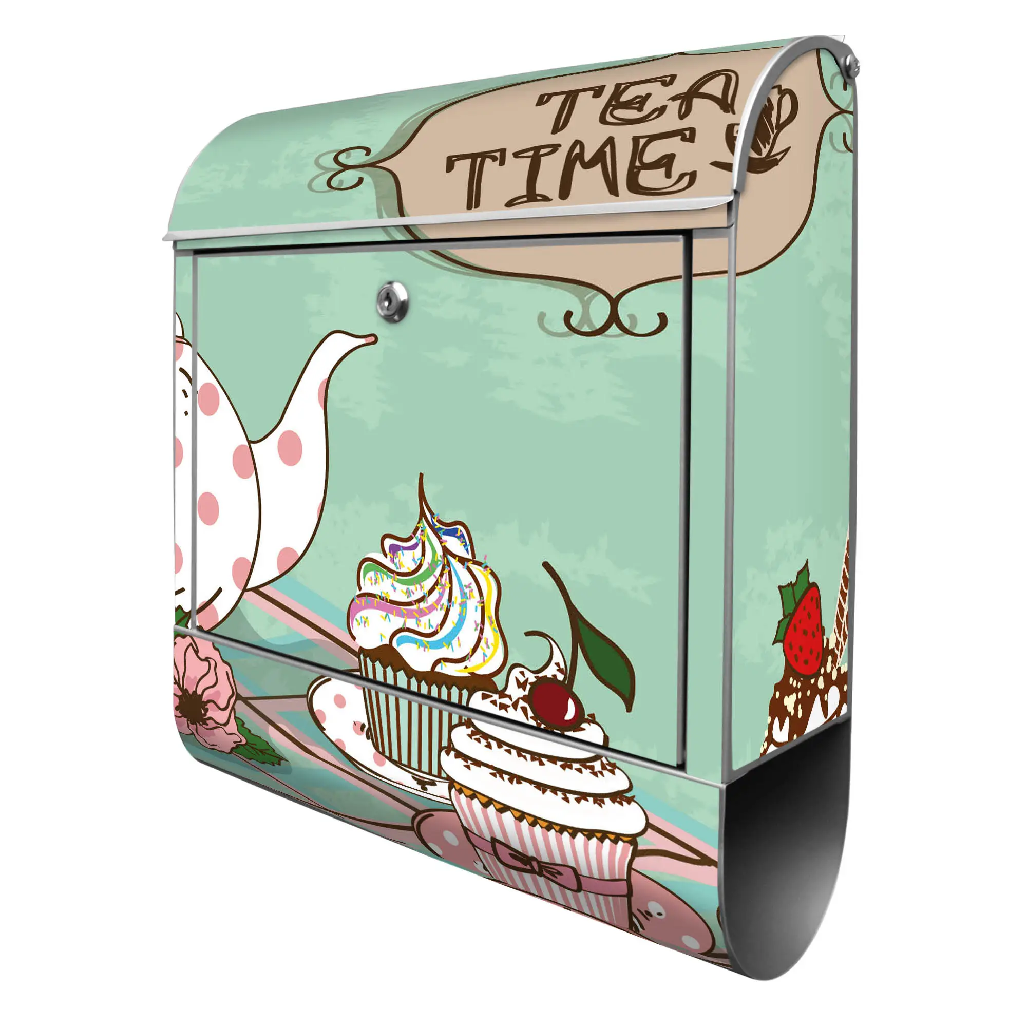 Time Stahl Tea Briefkasten