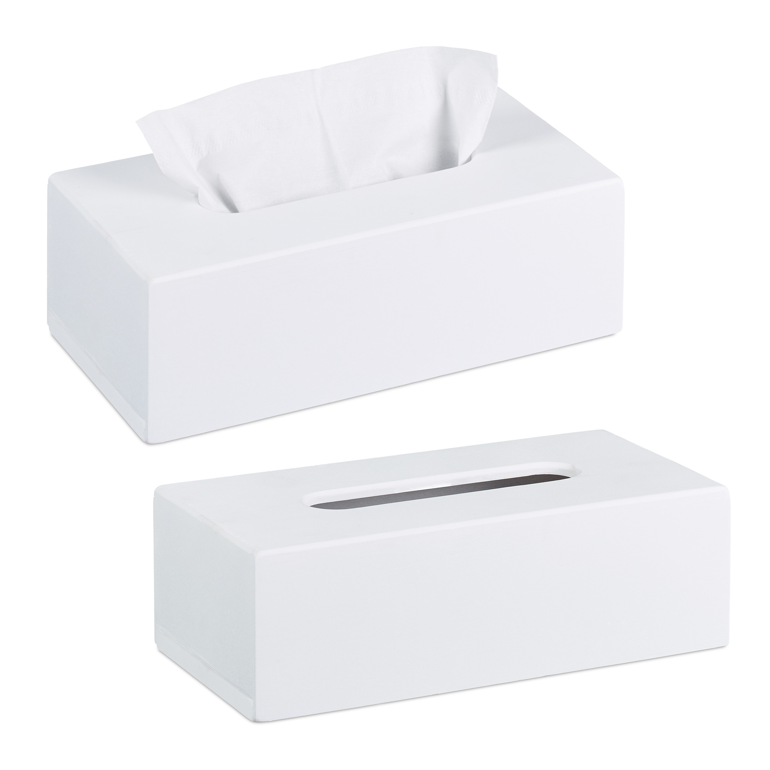 Boîte à Mouchoirs Versa En Bambou Polypropylène - Noir, 13,1x8,6x26,1 Cm - Déco Salle De Bain - 14