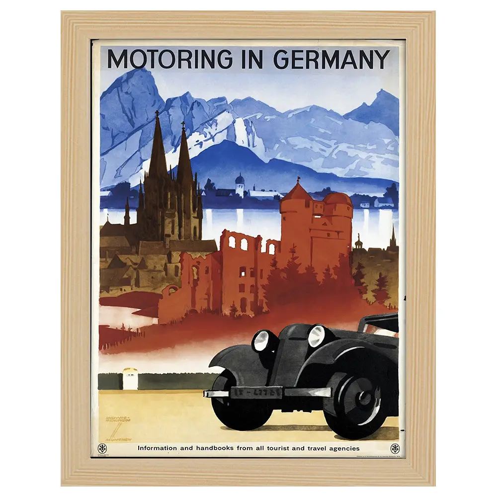 Bilderrahmen Motoring Germany in Poster