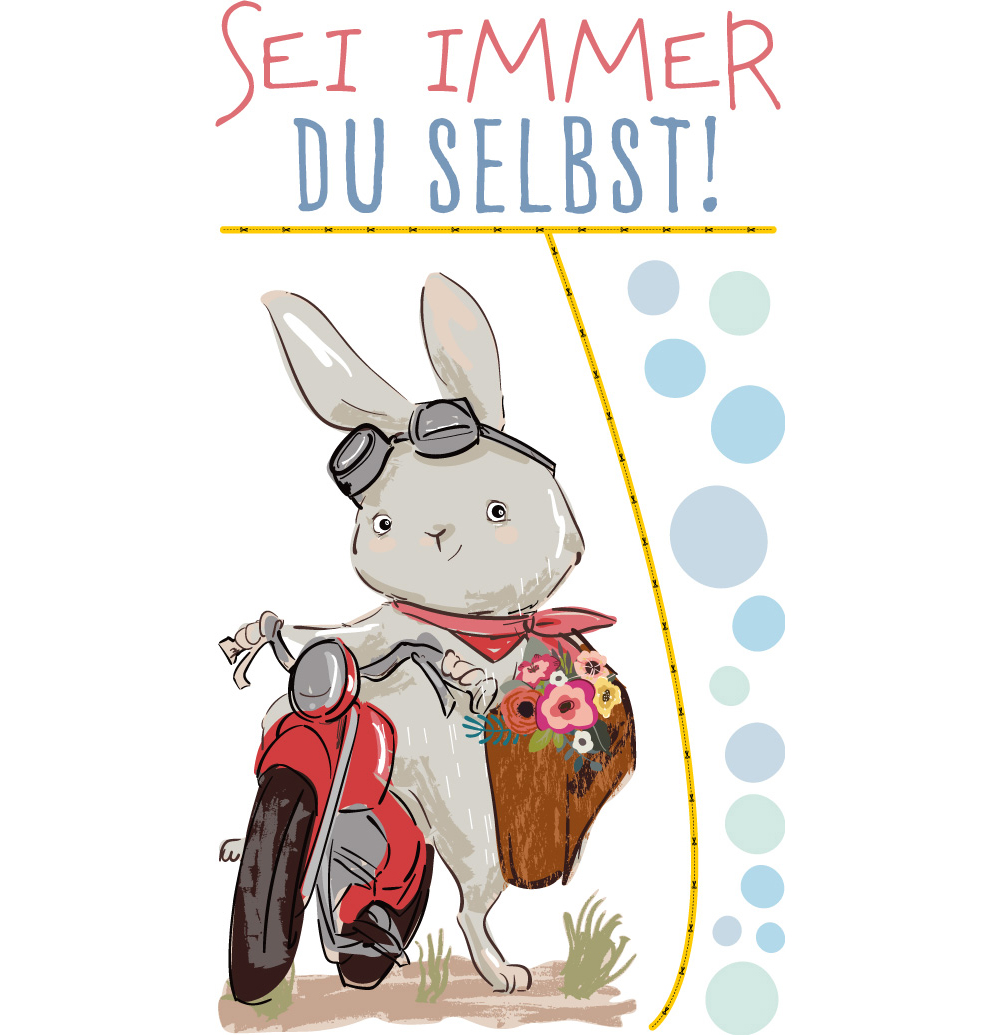 Wandtattoo Sprüche Hase Sei du selbst kaufen home24