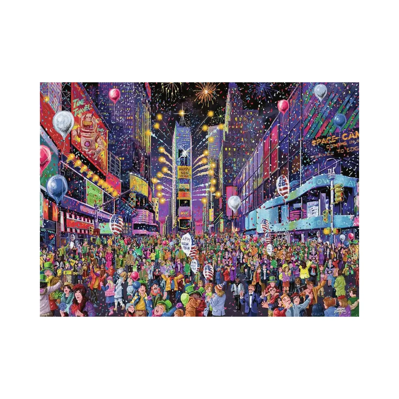 Puzzle Neujahr am Times 500 Square