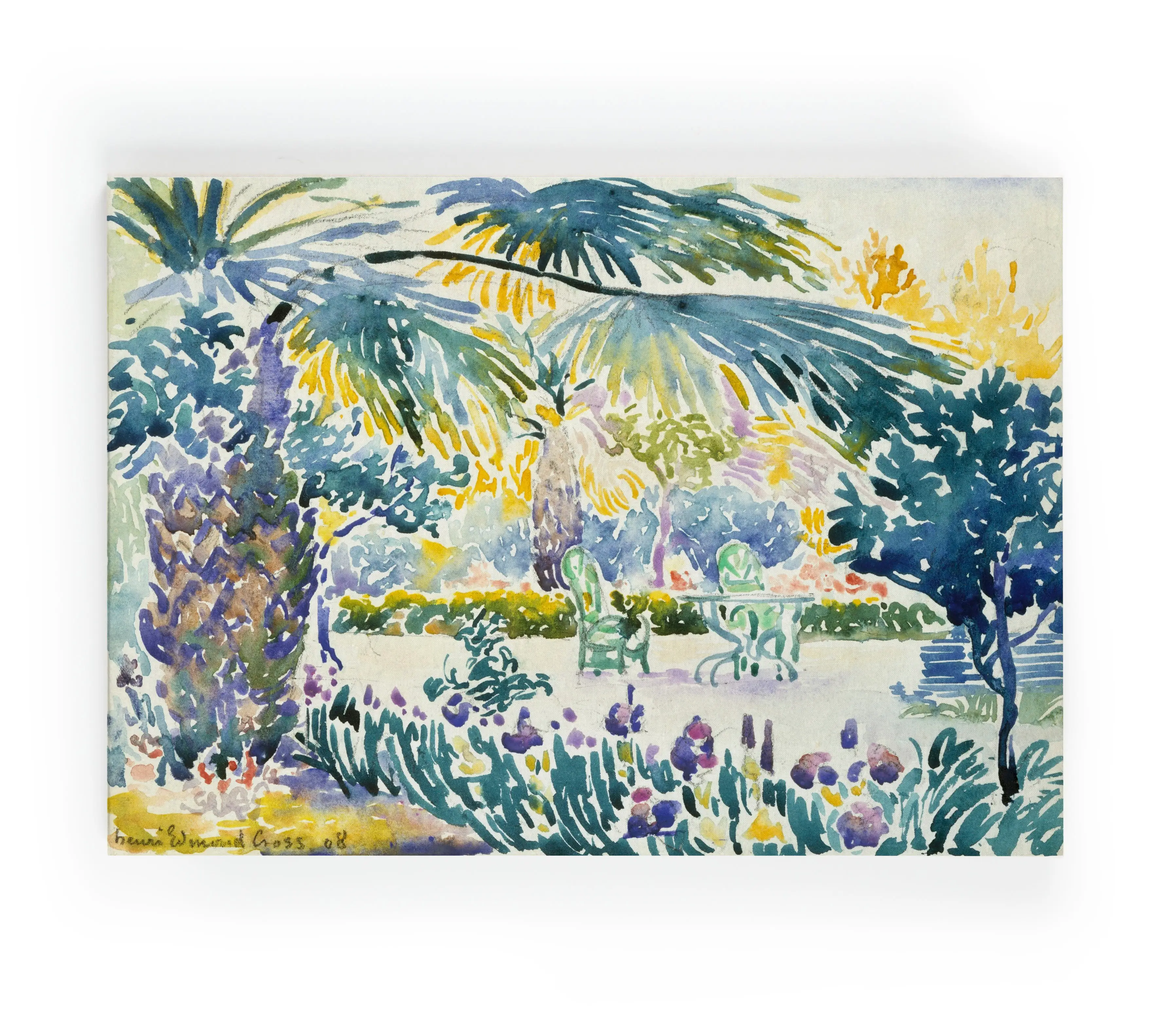 Malers Leinwand eines Garten 60x40