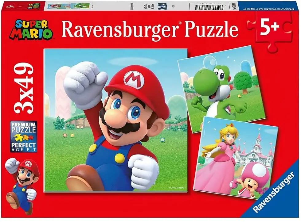 Mario Super Teile 3x49 Puzzle