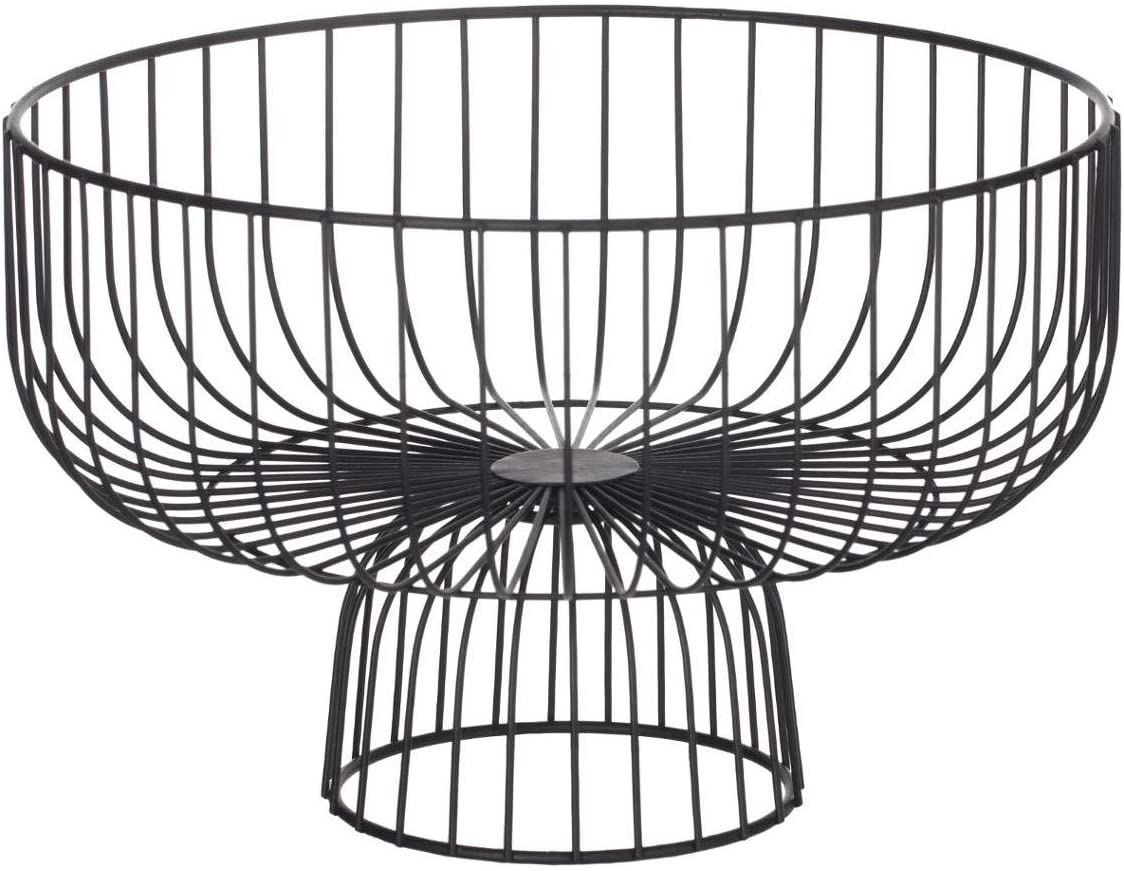 Zeller Obstkorb Metall Beige - Moderner Früchtekorb Mit Griffen