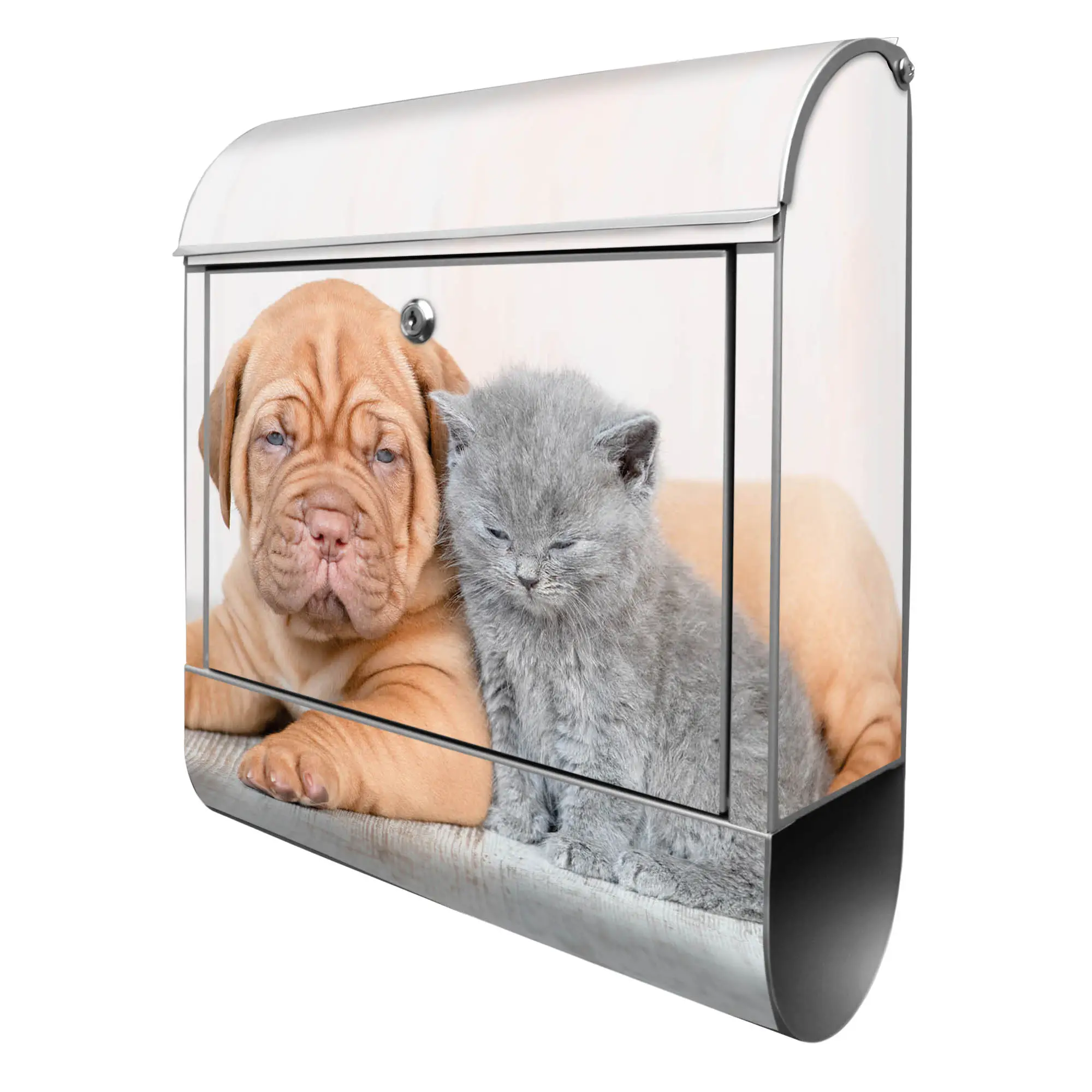 Briefkasten Stahl Hund und Katze | Briefkästen