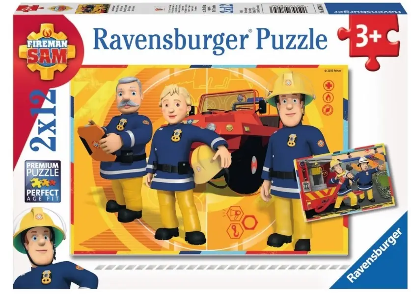 2x12 Feuerwehrmann Puzzle Teile Sam