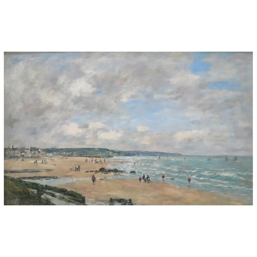 Wandbild Eug猫ne 脿 Boudin Plage Trouville