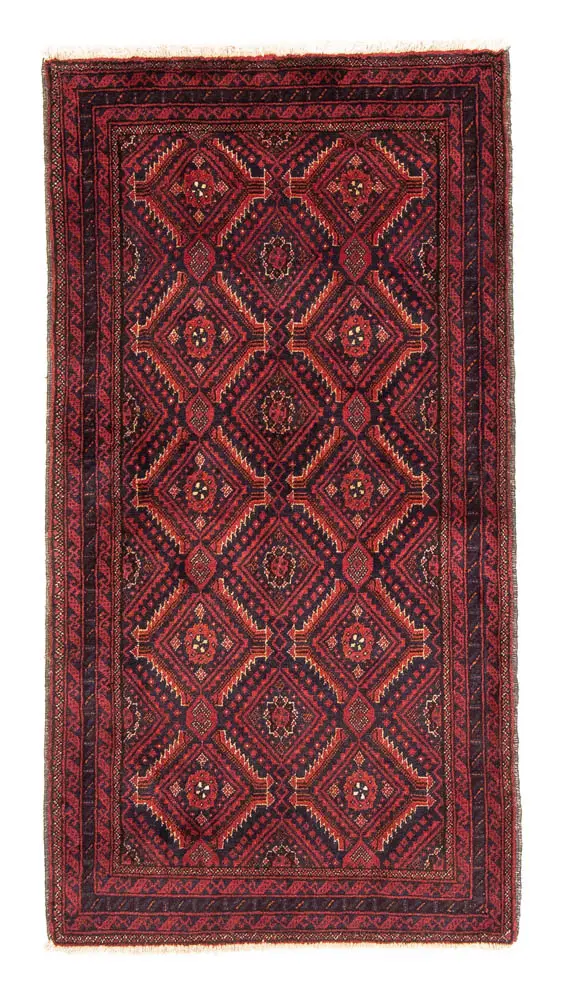 Belutsch Teppich 167 cm - - 87 x rot