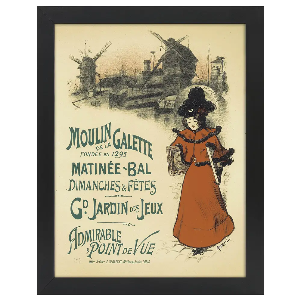 Moulin Poster La de Bilderrahmen Galette