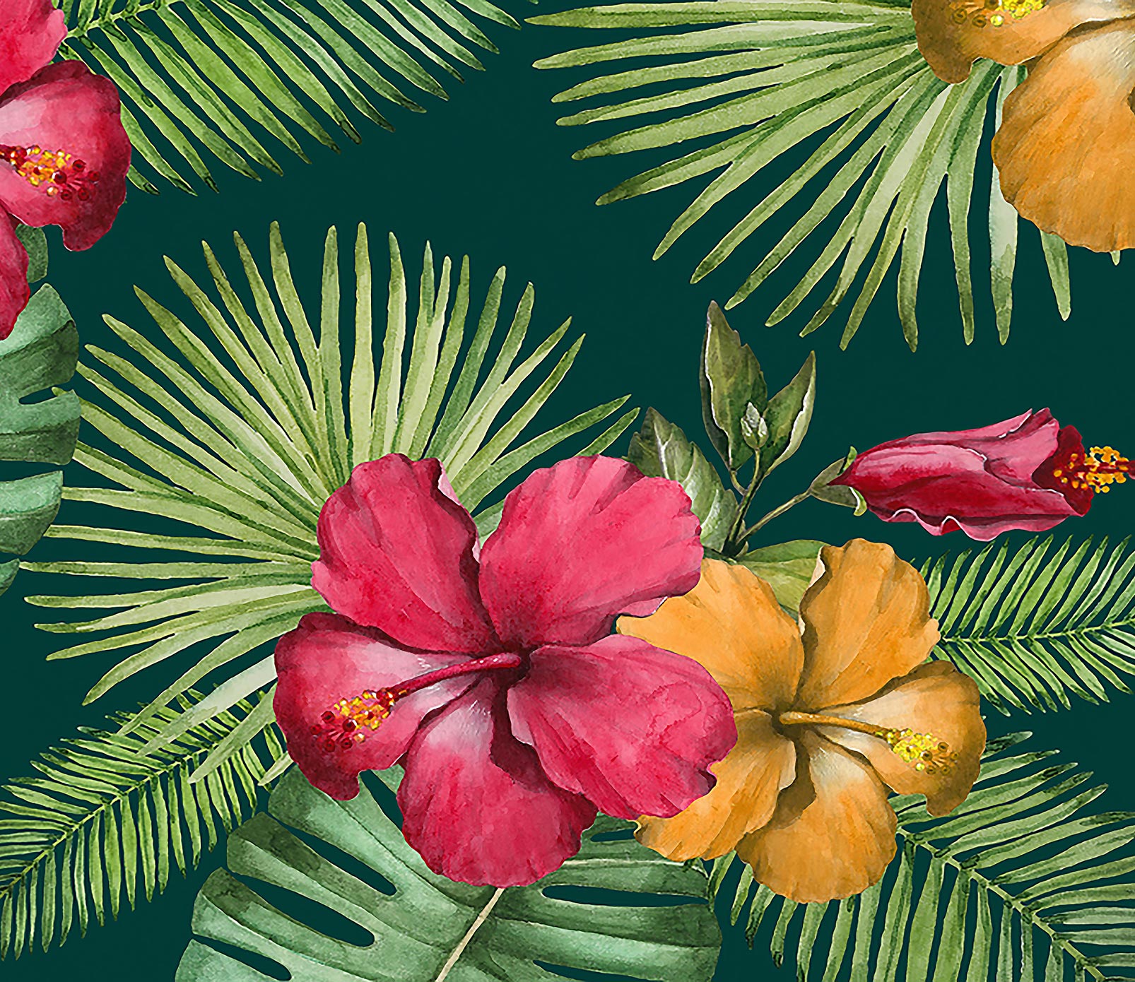 Tapete hibiskusblüten kaufen | home24 Tapete hibiskusblüten kaufen | home24