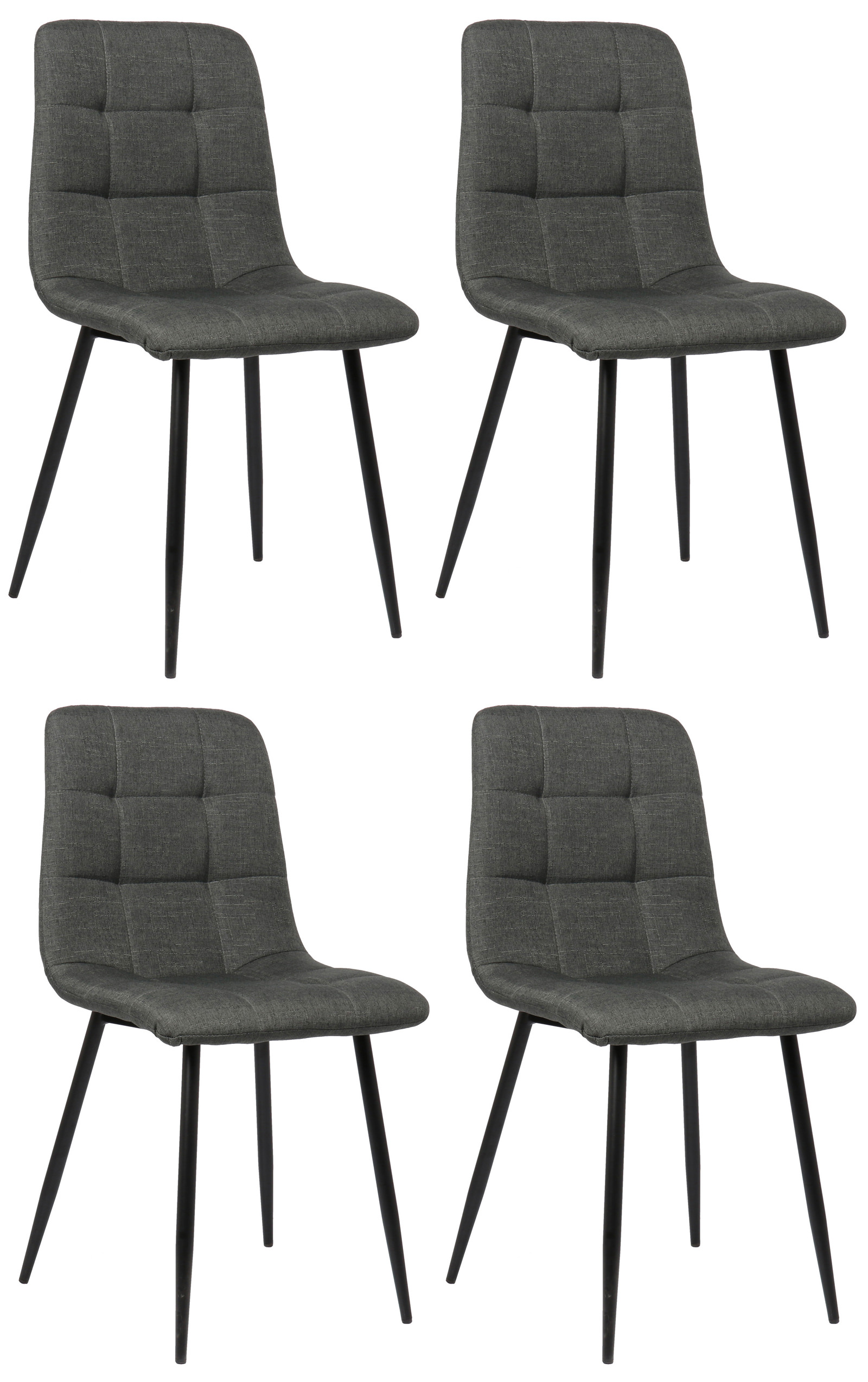 Chaise Tilde CLP En Tissu Ou Velours – Piètement Métal Noir, Dossier Haut, Salle à Manger