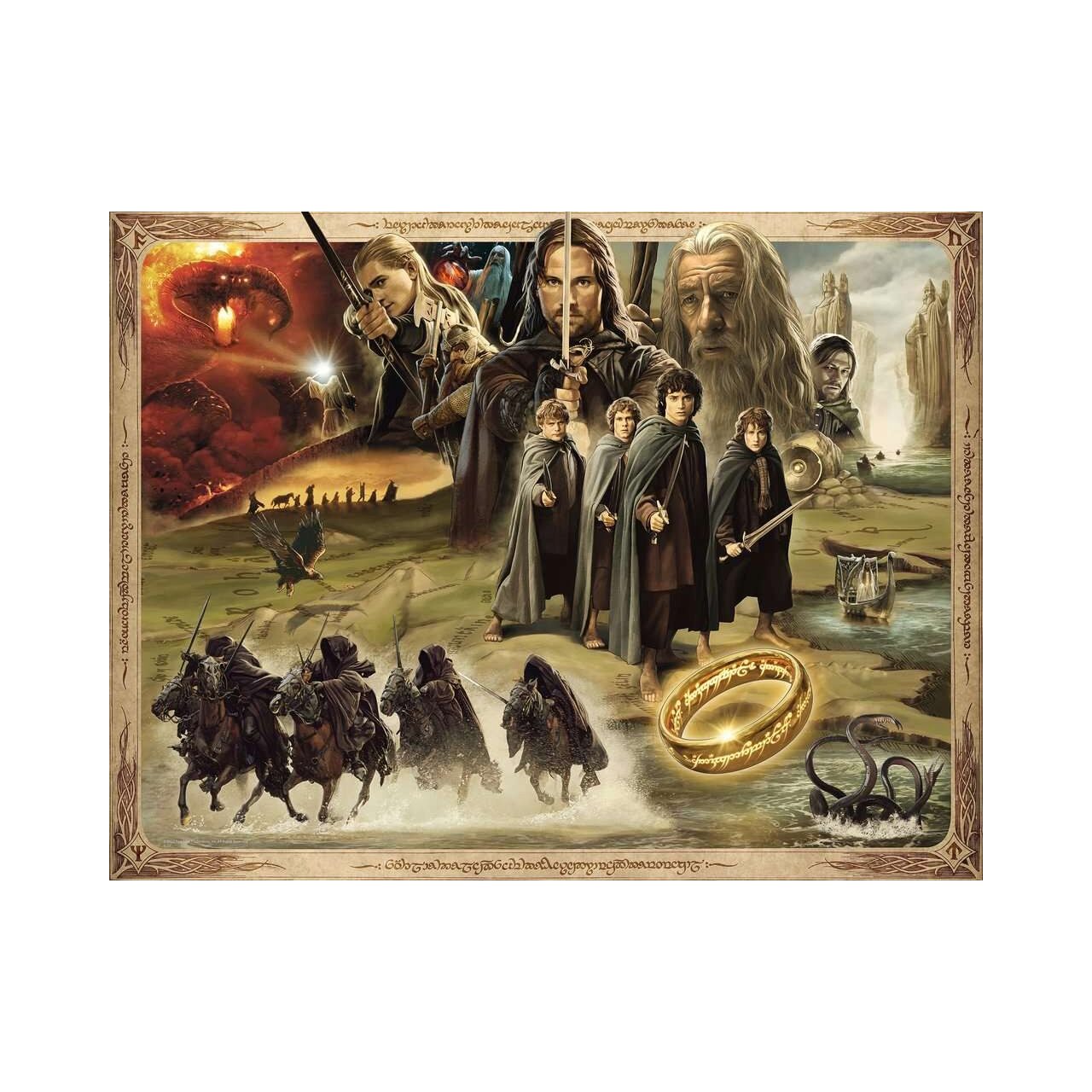Herr Der Ringe Puzzle 1000 Teile - Multi-Dimensionales Mittelerde Puzzle