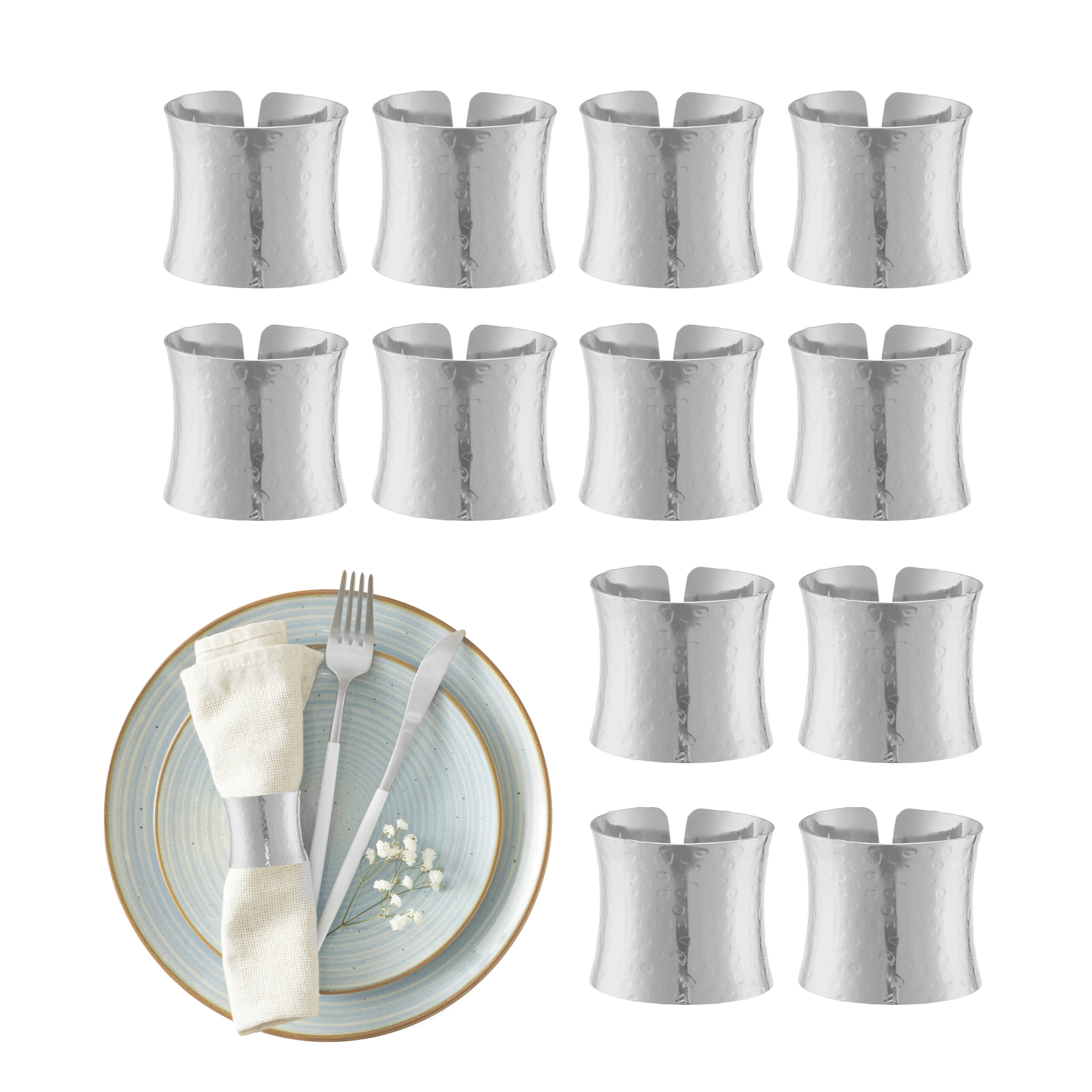 Serviettenringe Aus Seegras 4 Stück - Naturfarben Geflochten