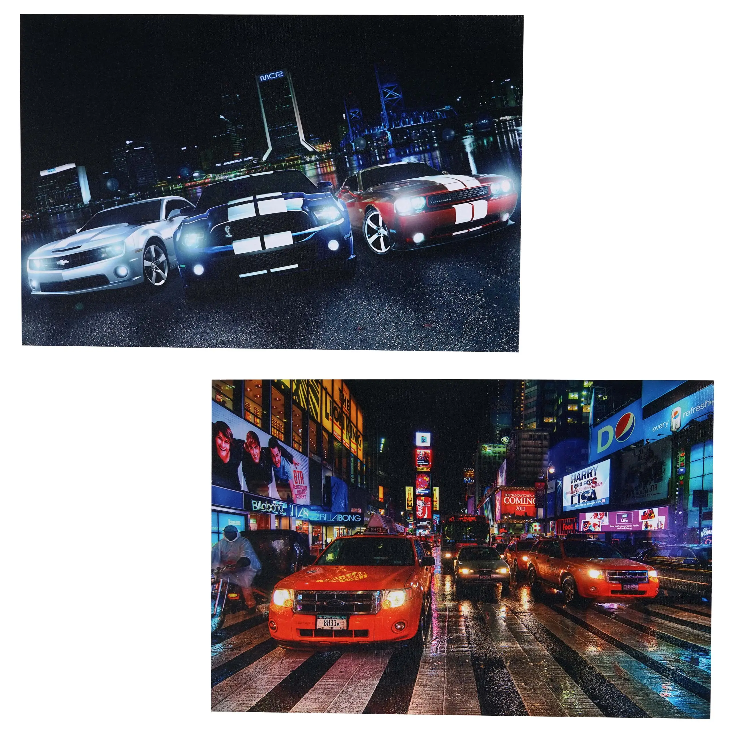 LED-Bild Cars (2er Set)