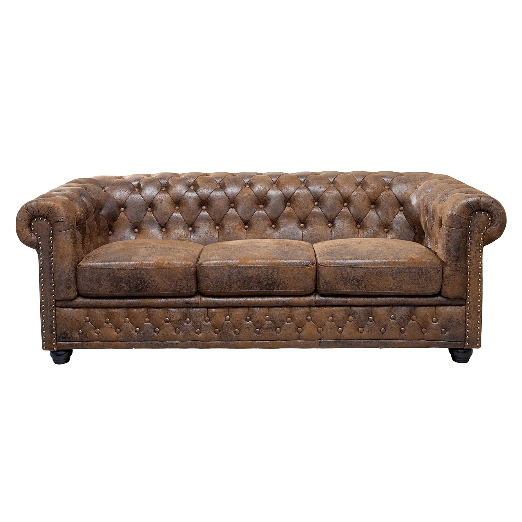 3er Sofa antik 205cm braun