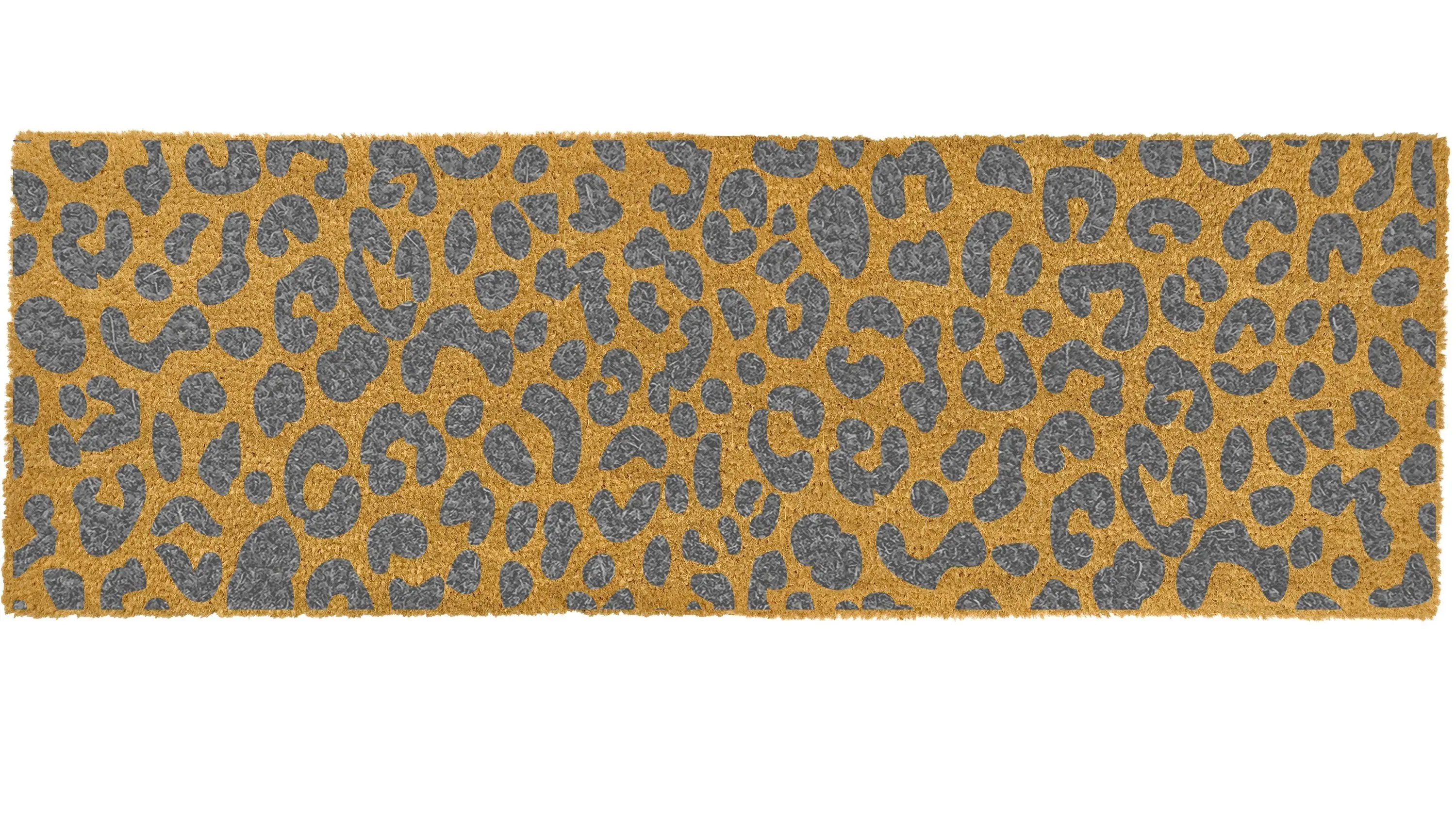 Graue Fu脽matte mit Leopardenmuster | Fußmatten