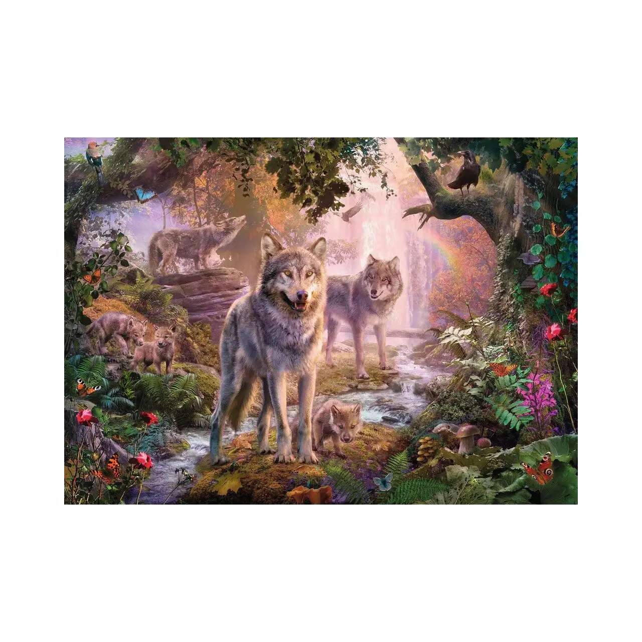 Puzzle Teile 1000 Wolfsfamilie