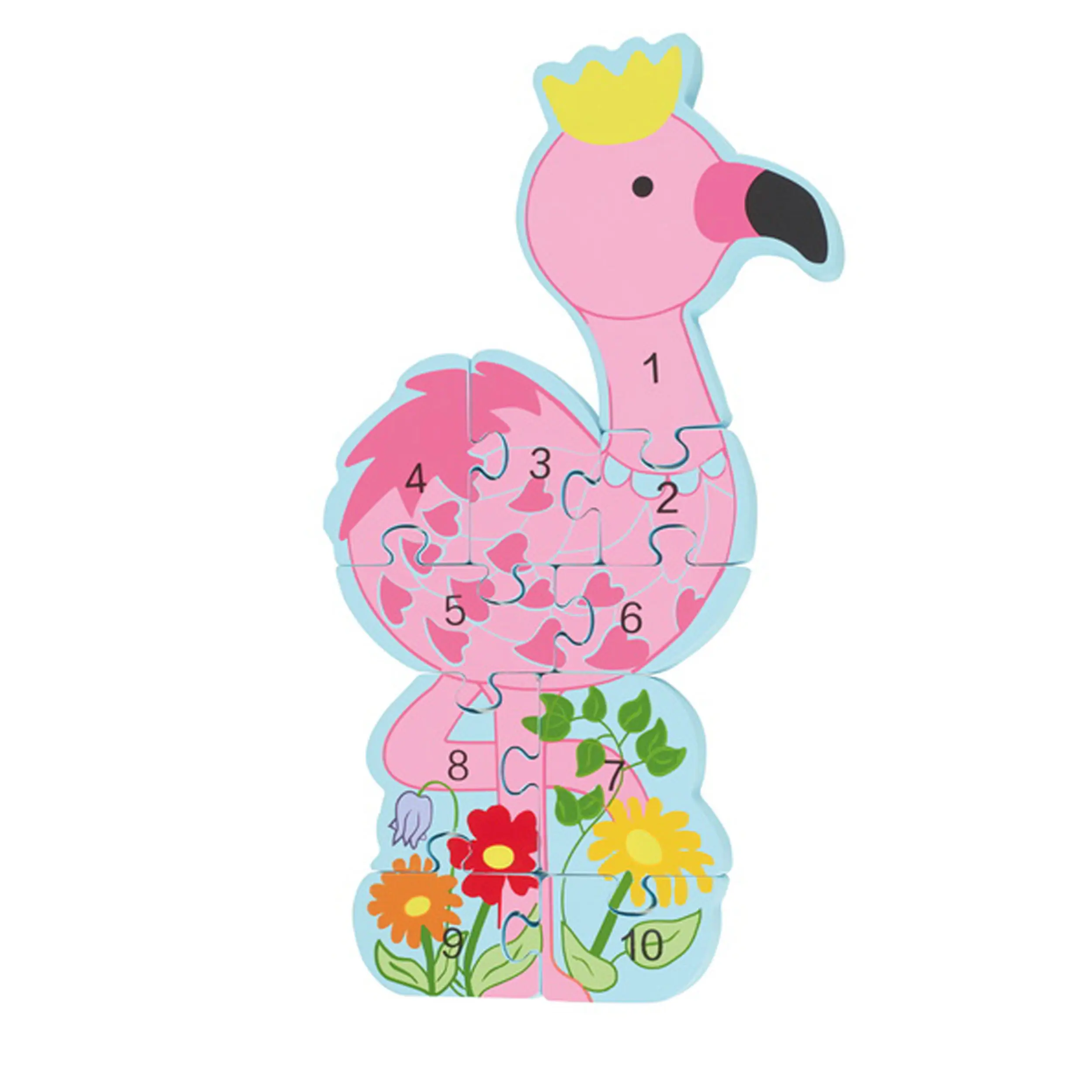 Zahlenpuzzle Flamingo | Puzzles