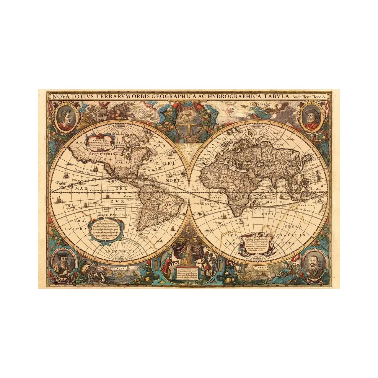Weltkarte Teile Antike Puzzle 5000