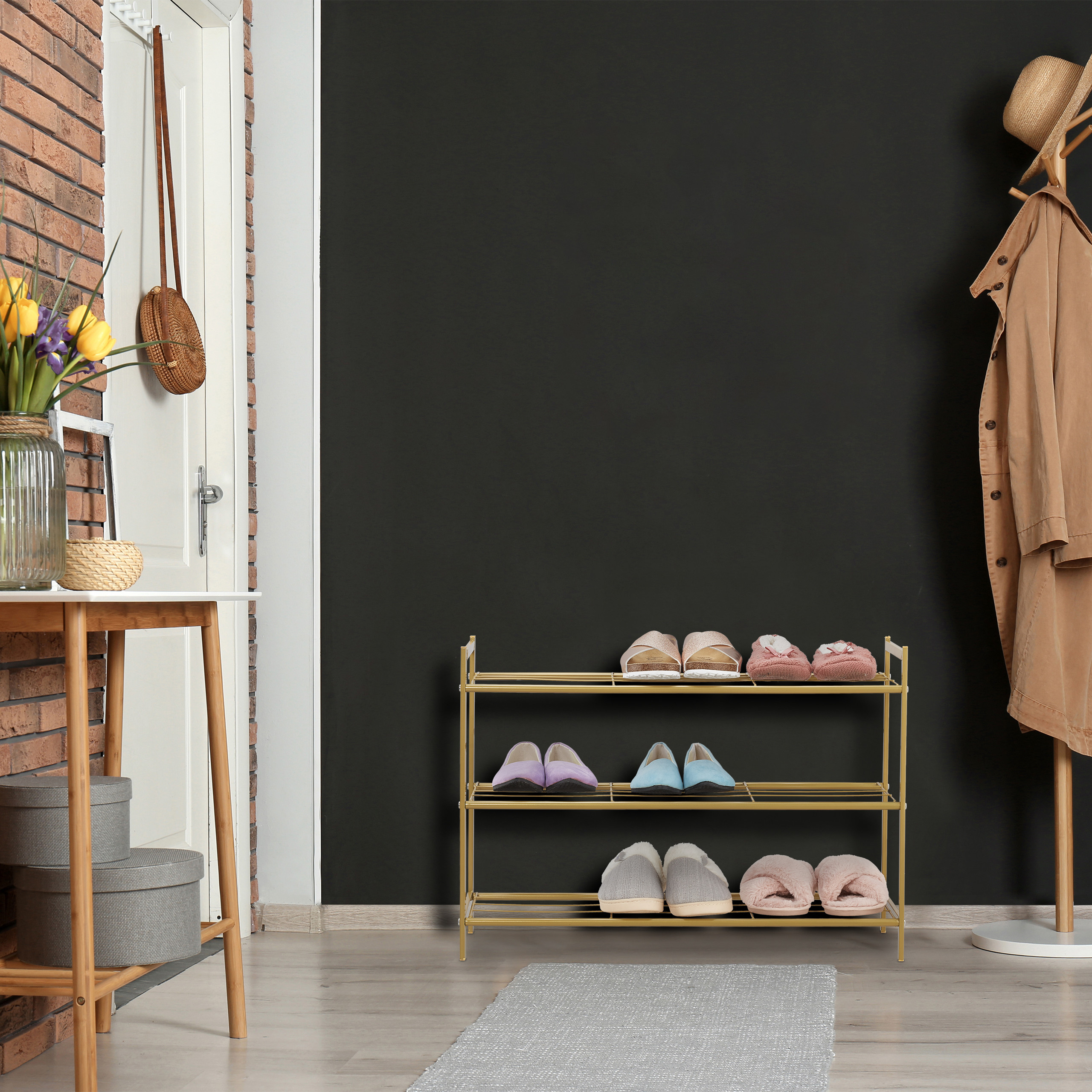 Love IT Store IT Schuhregal Ausziehbar — Platzsparendes 3-Etagen-Regal Für Bis Zu 15 Paar Schuhe, In Grau