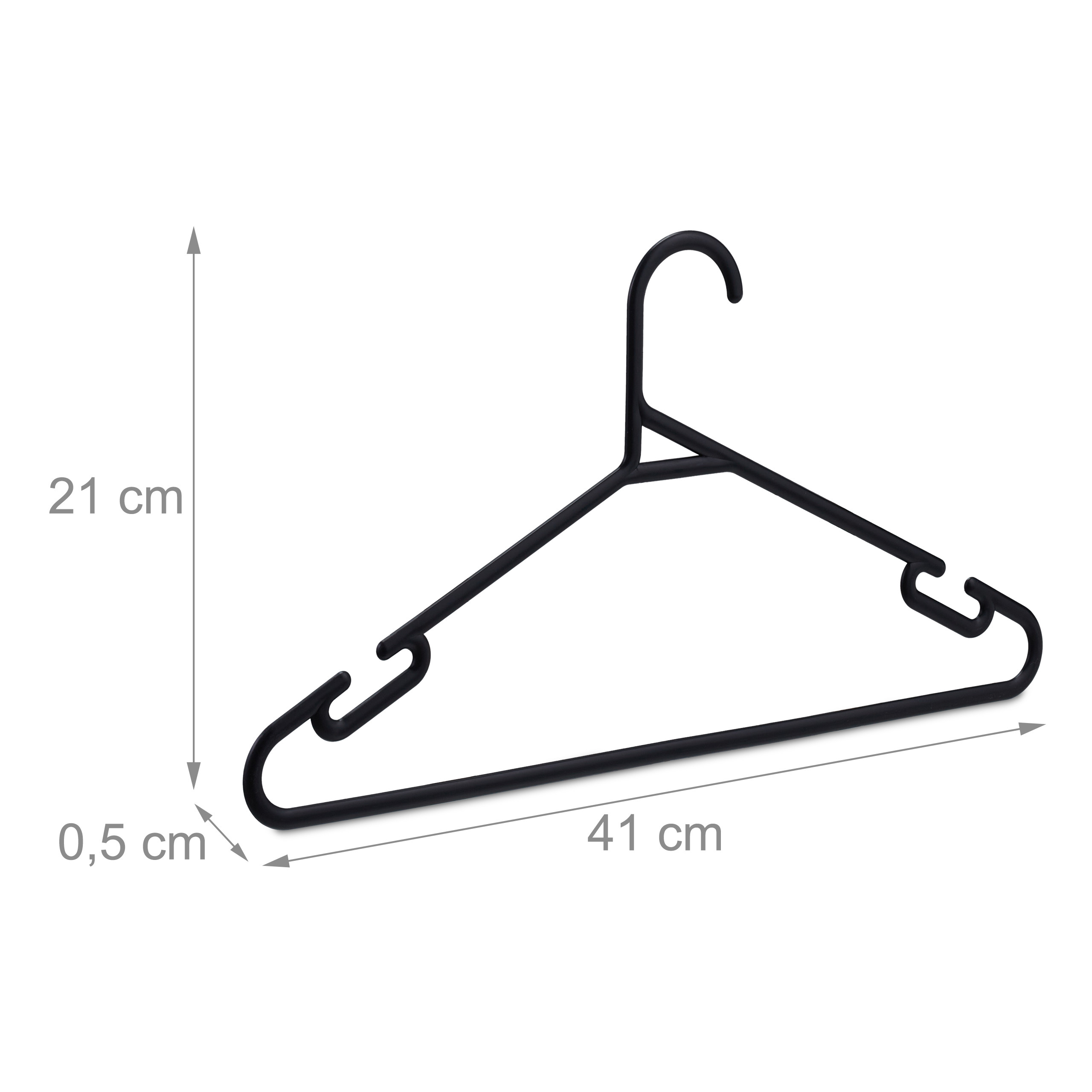 Domopak Living 5er-Set Kleiderbügel Weiß – Mit Hosensteg, Rutschfest, 42 Cm Breit