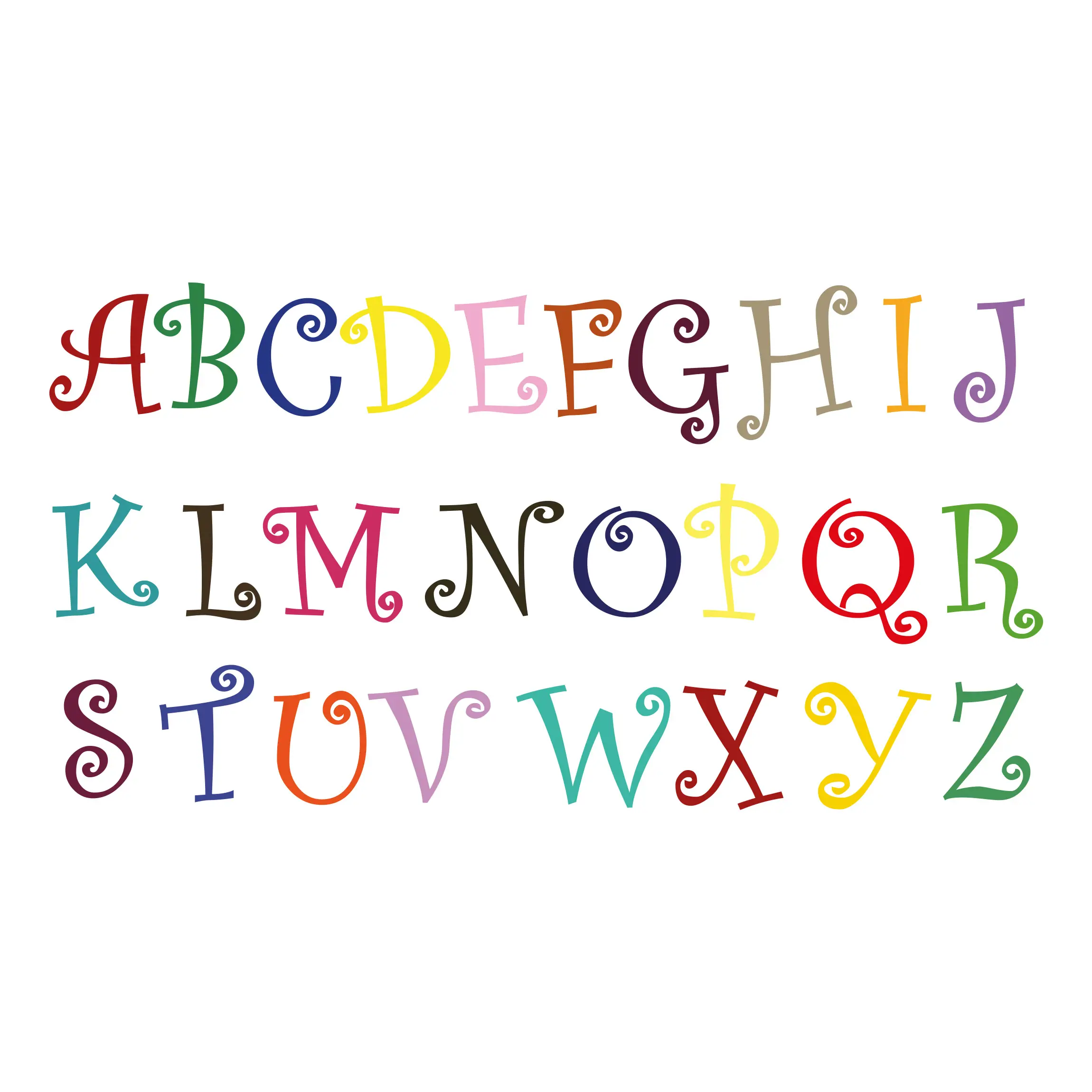 No.KS2 Magical Alphabet | Kinderzimmer-Wandaufkleber