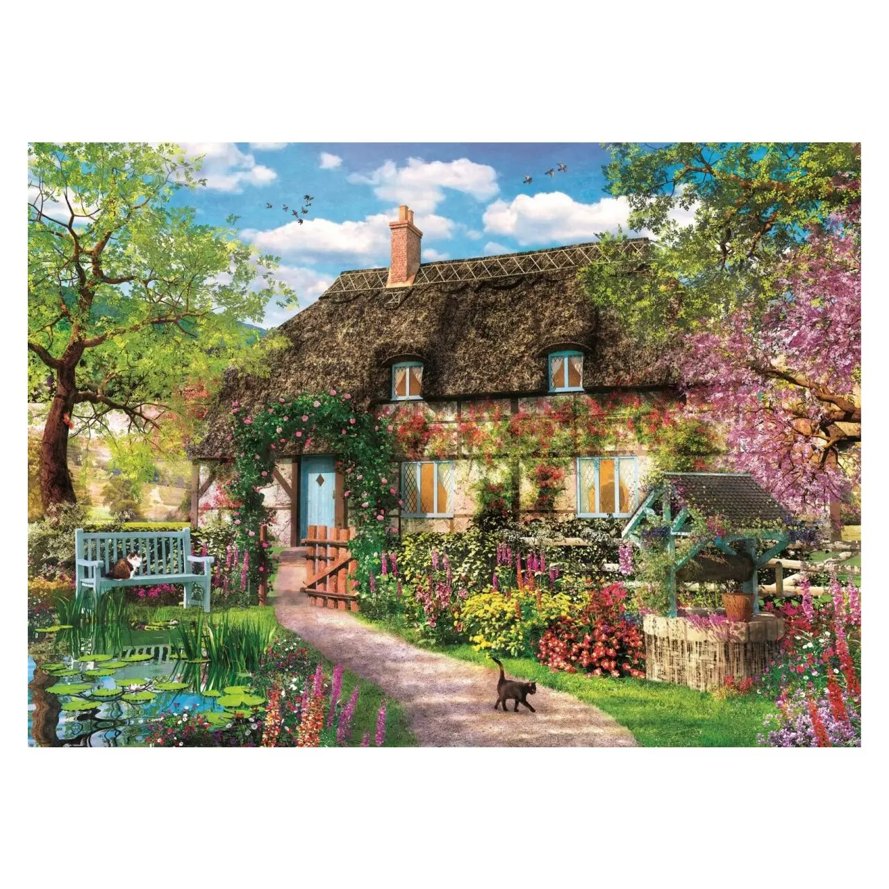 Old 1000 Puzzle The Cottage Teile
