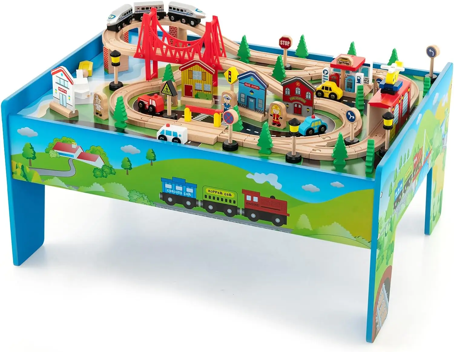 Holzeisenbahn Zug Spielzeug | Kinder-Spieltische