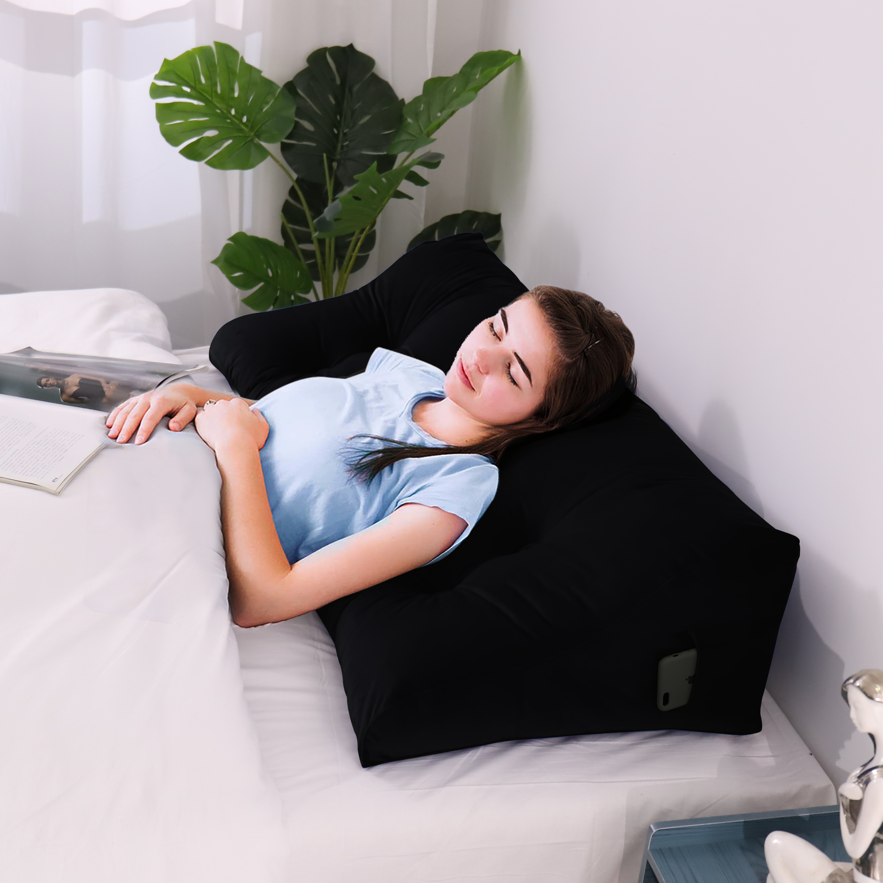 Keilkissen Lesekissen Bett Kopfteil Samt kaufen