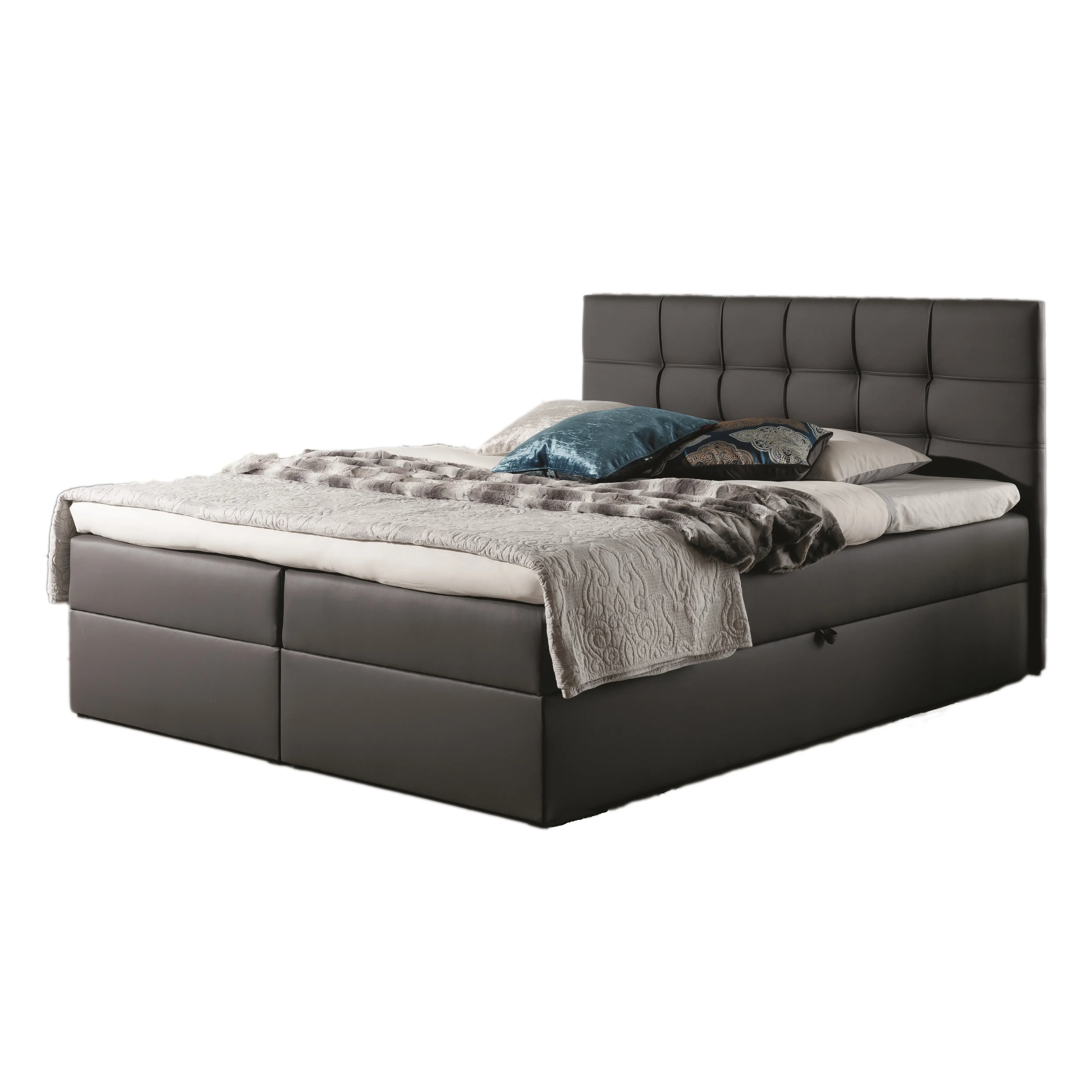 1 Grau MA996 140cm TREZO Boxspringbett