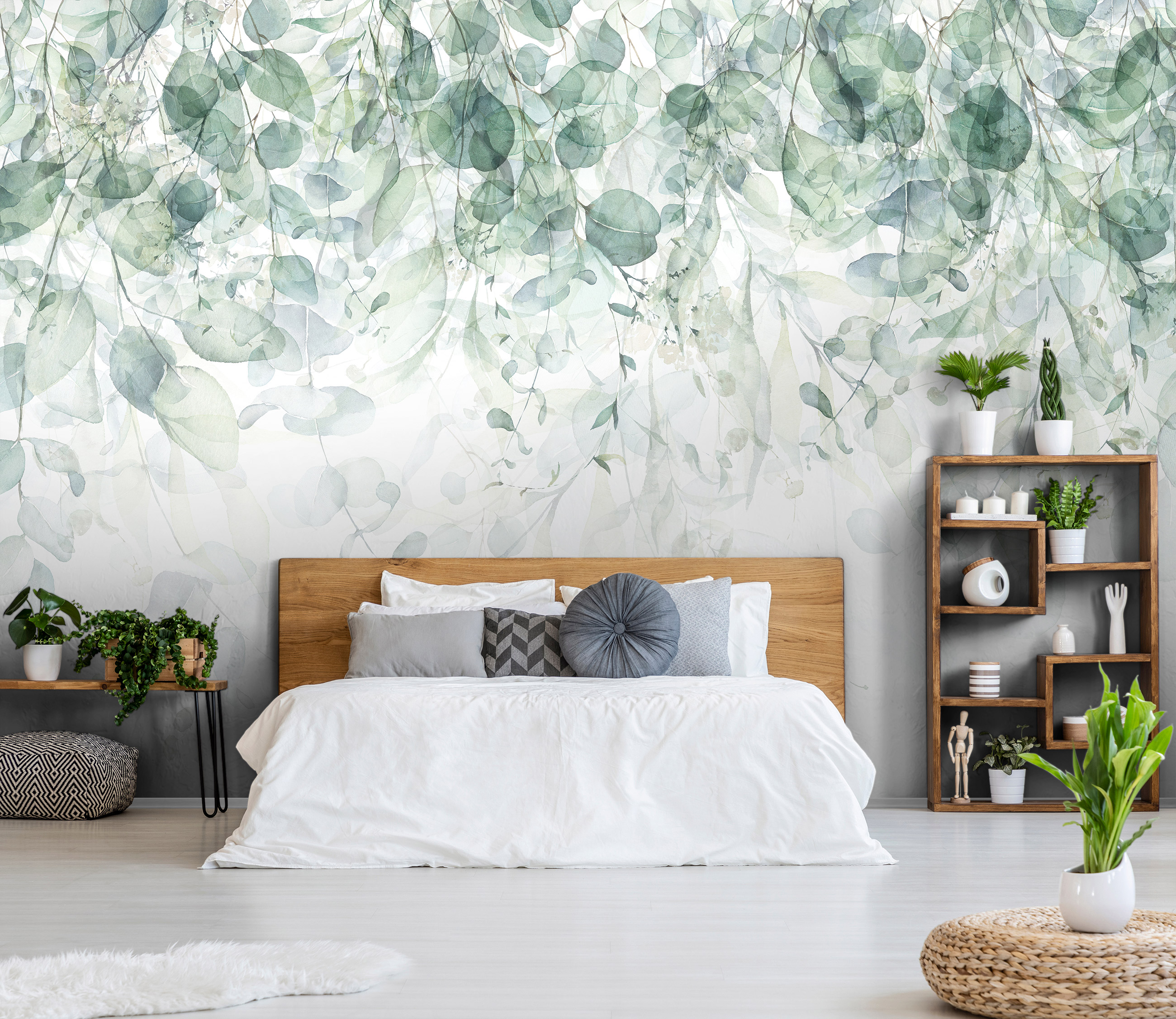 Vlies Fototapete Blätter Grün Wohnzimmer kaufen