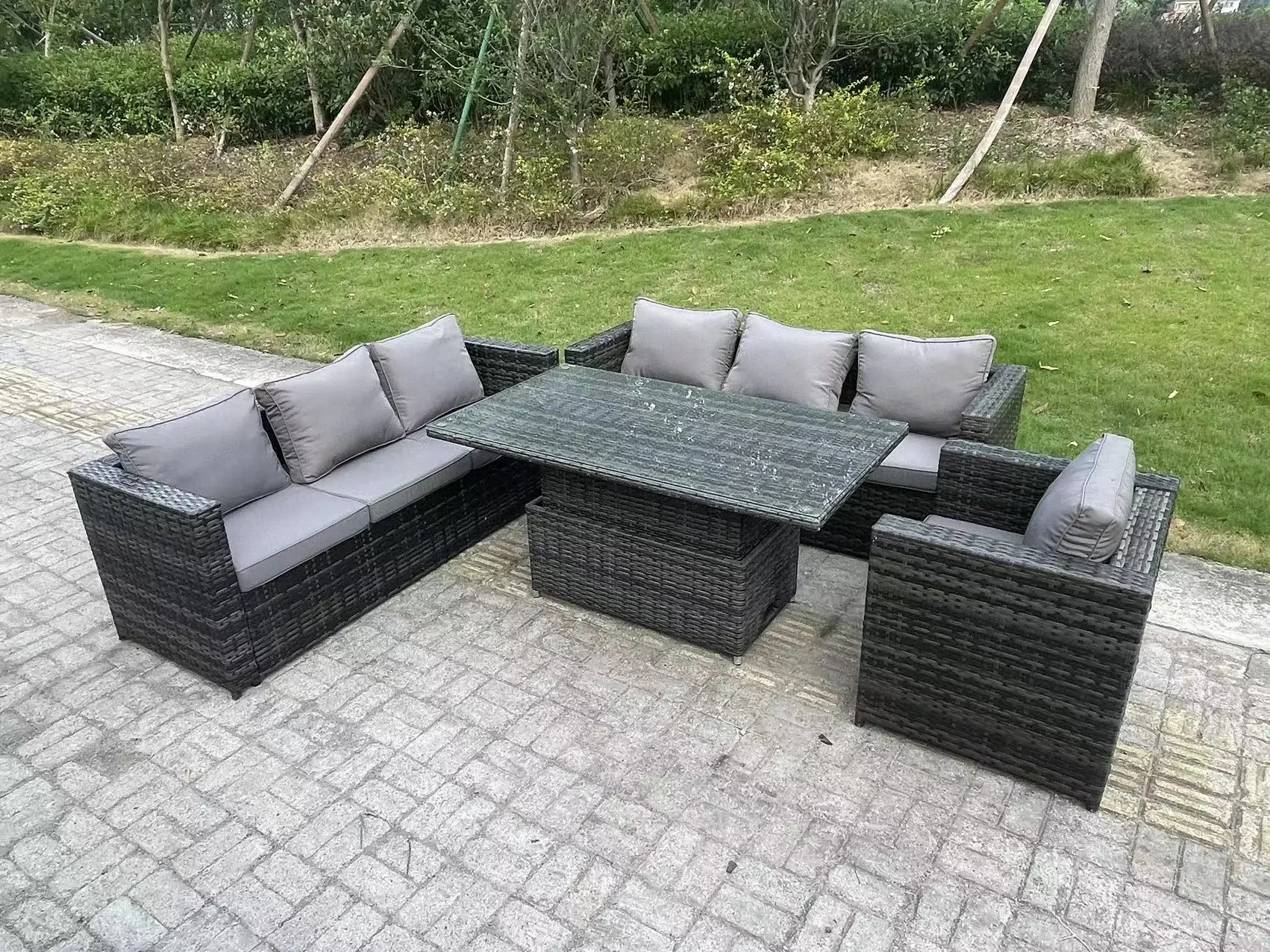 Gartenlounge Sofa Set Grau(4er-Set)