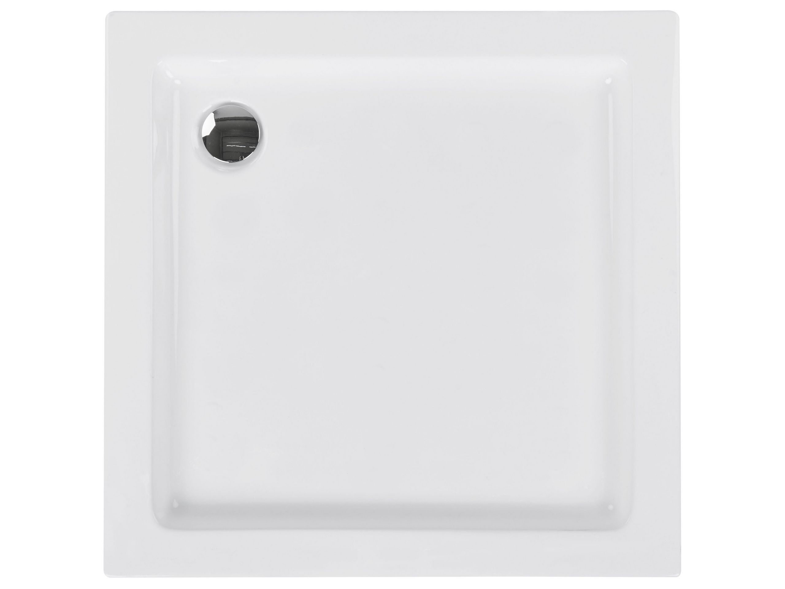 Schulte Duschwanne, Mineralguss, Flach, Grau, Quadratisch, 100 X 100 X 4 Cm