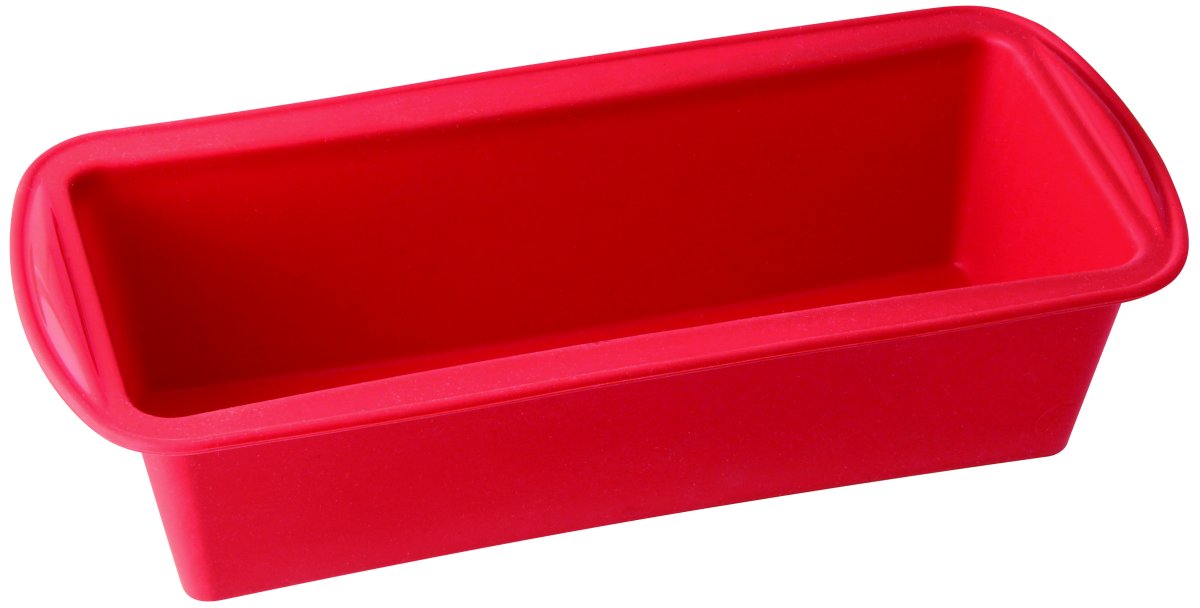 Moule à gâteau détachable silicone rectangulaire rouge