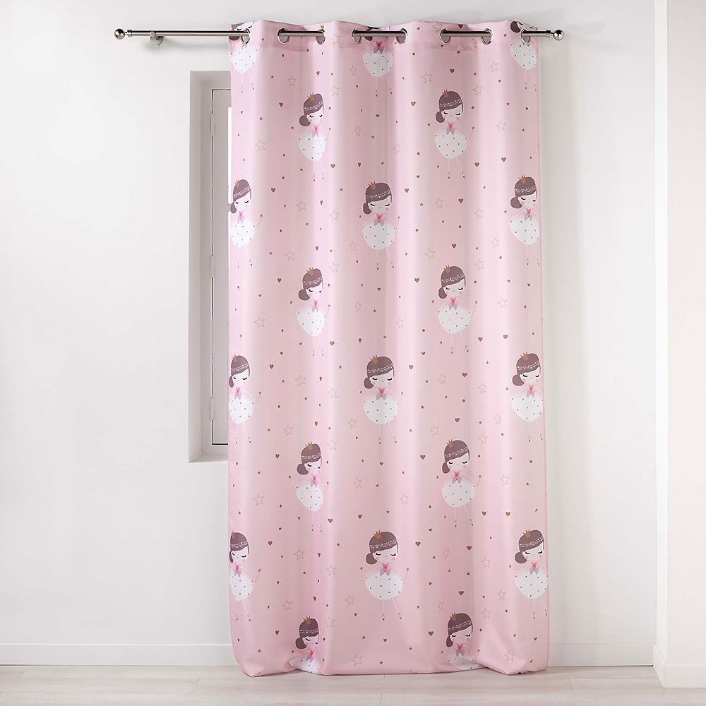 Rideau à Oeillets 140x260 Cm Féerie Blanc - Polyester Imprimé - Neuf, Filtre Lumière - Pour Chambre