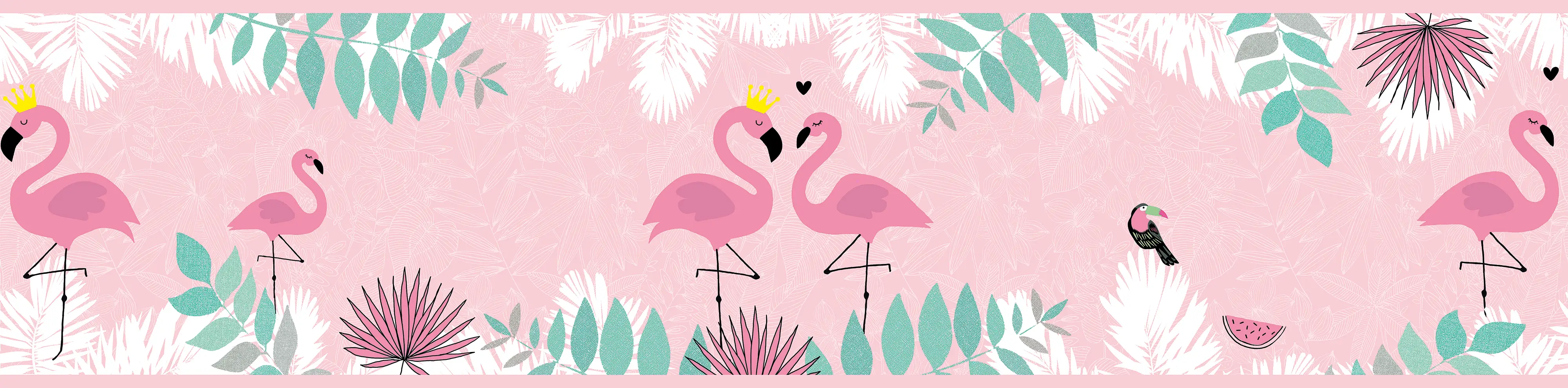 Selbstklebend Flamingos Bord眉re