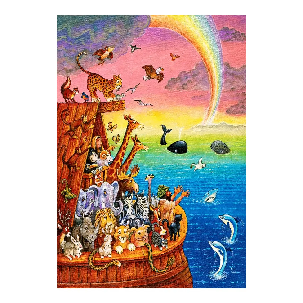 Puzzle Noah und der Regenbogen