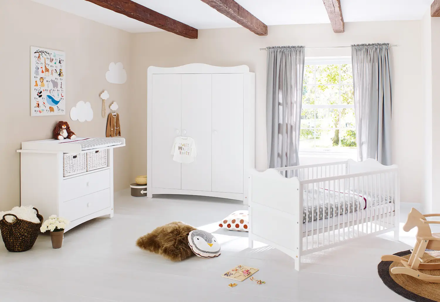 Zimmer Florentina breit gro脽 3-tlg. | Babyzimmer-Sets
