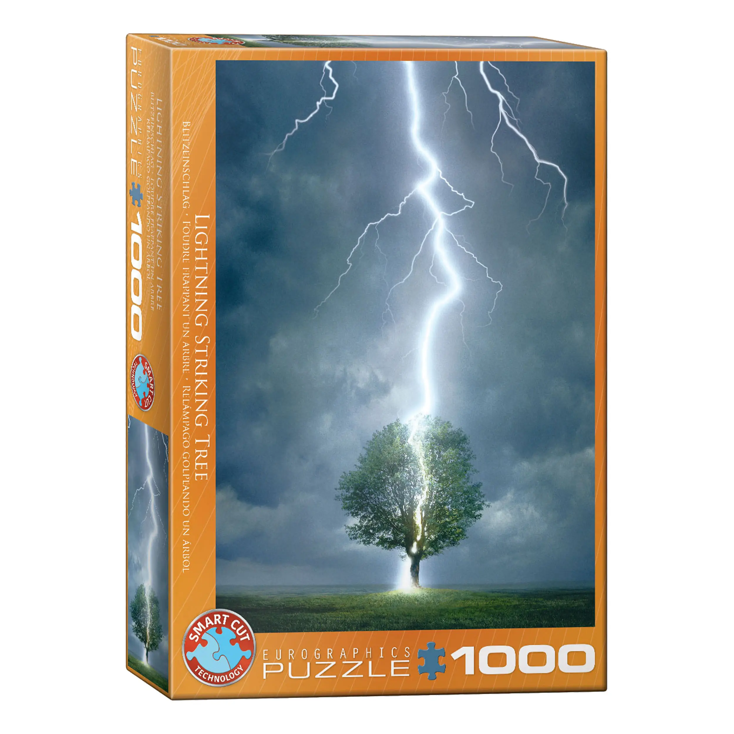 Puzzle Blitz schl盲gt in einen Baum