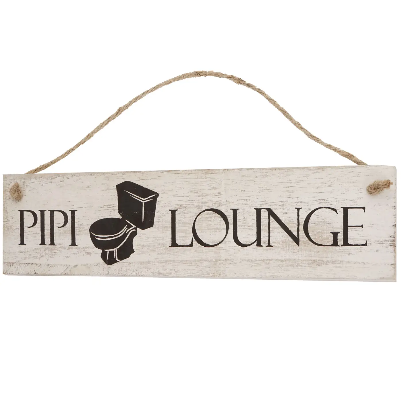 Wandschild Pipi-Lounge Shabby-Look