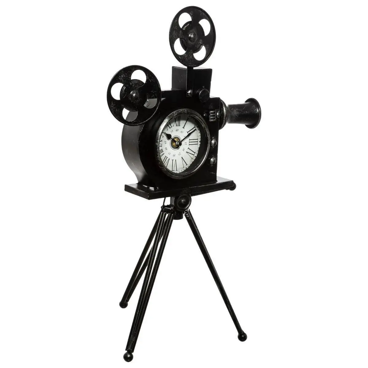 Deko-Uhr mit Dreibein KAMERA, H. 51,5 cm