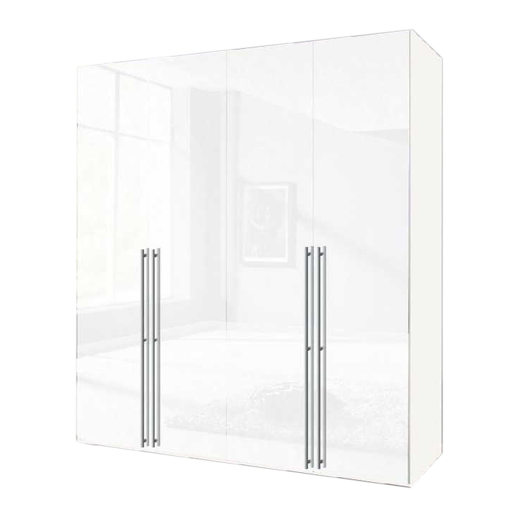 goedkoop Draaideurkast Brooklyn XII poolwit wit gelakt 200cm 4 deurs 216cm Express Mobel